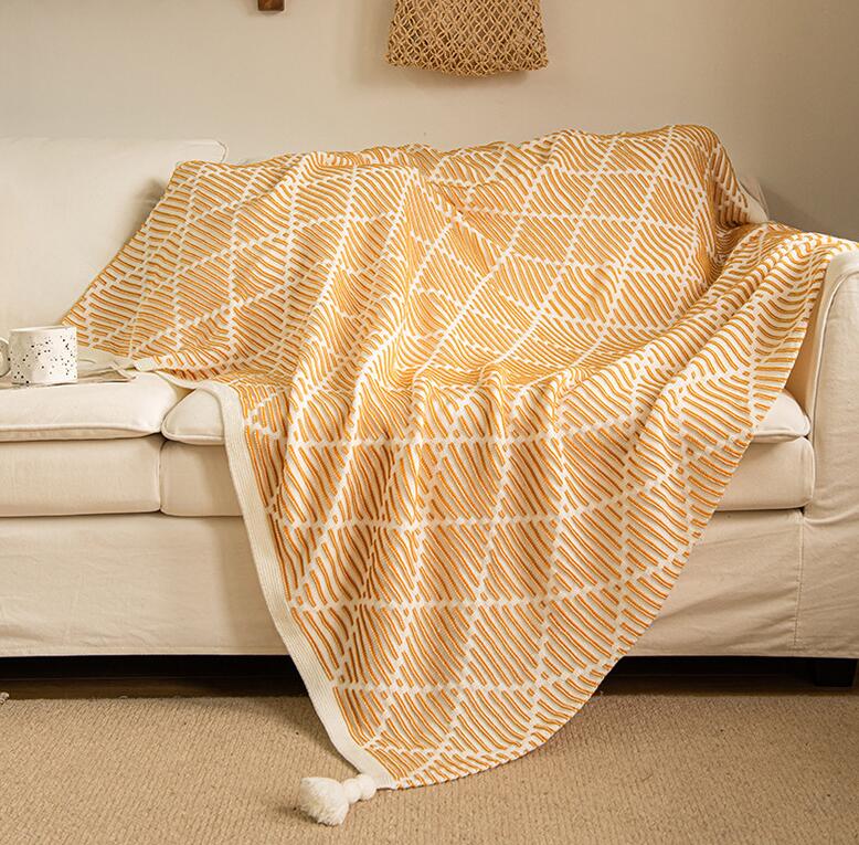 楽天市場】フリンジ付きブランケット 北欧 大判 おしゃれ ベッドスロー