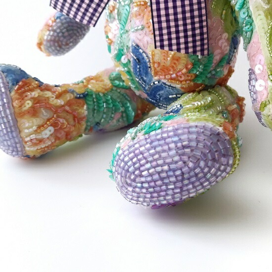 楽天市場】チリア 田川啓二 ビーズとスパンコール刺繍のベア Mサイズ