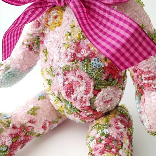 楽天市場】チリア 田川啓二 ビーズとスパンコール刺繍のベア Mサイズ