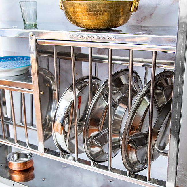 楽天市場】【送料無料】 インディアンキッチンラック 食器棚 【大】 高