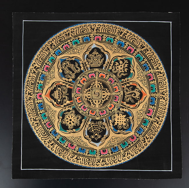 楽天市場】【送料無料】 〔一点物〕タンカ 八吉祥曼荼羅 アシュタマン