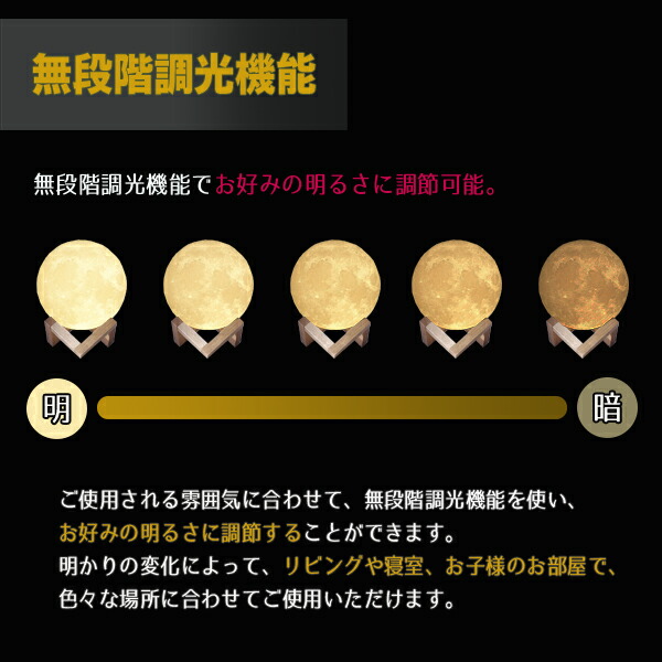 楽天市場】月ライト 直径13cm 月ランプ ムーンライト 16色 リモコン付