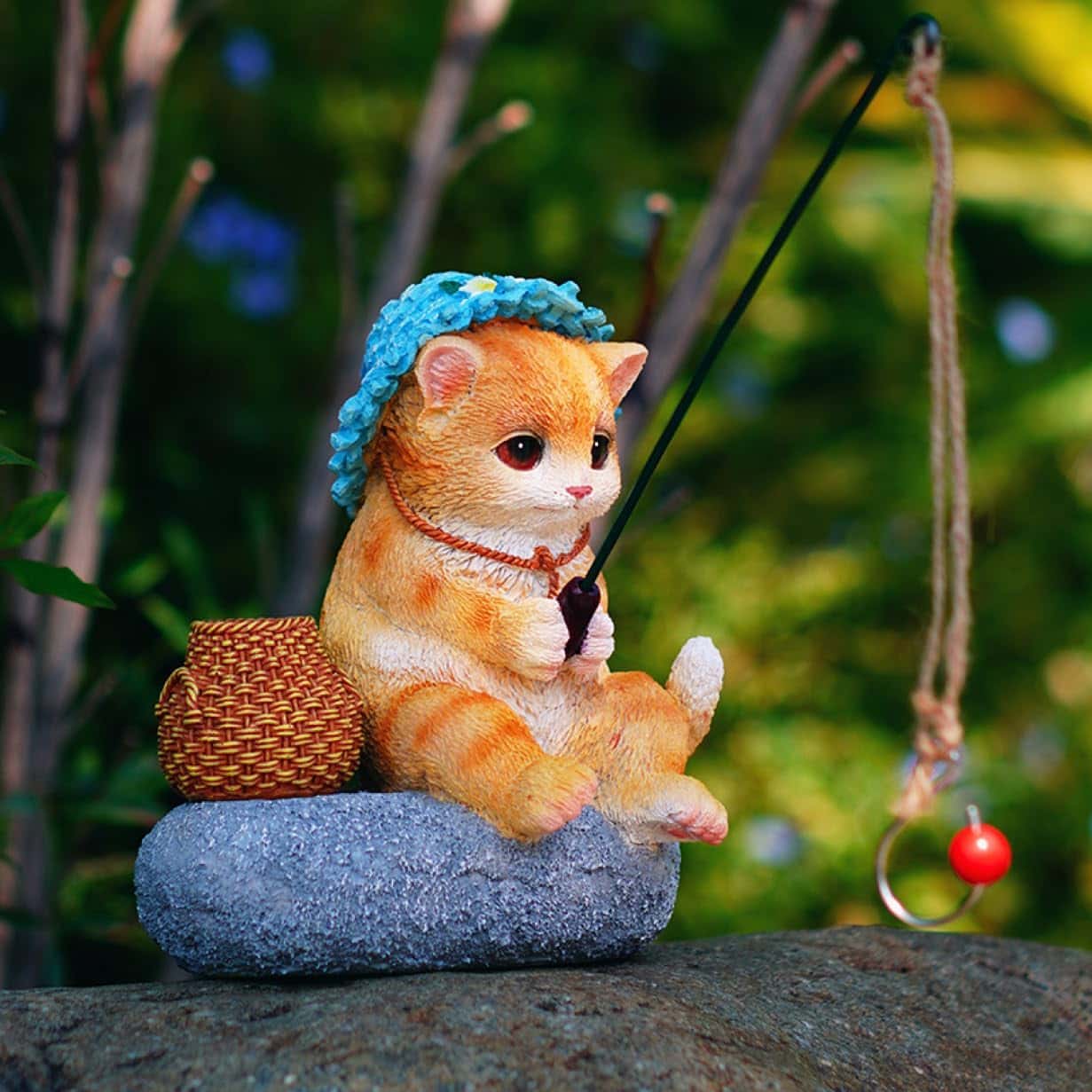 楽天市場】かわいい猫置物 ガーデンオブジェ 樹脂製 インテリア雑貨