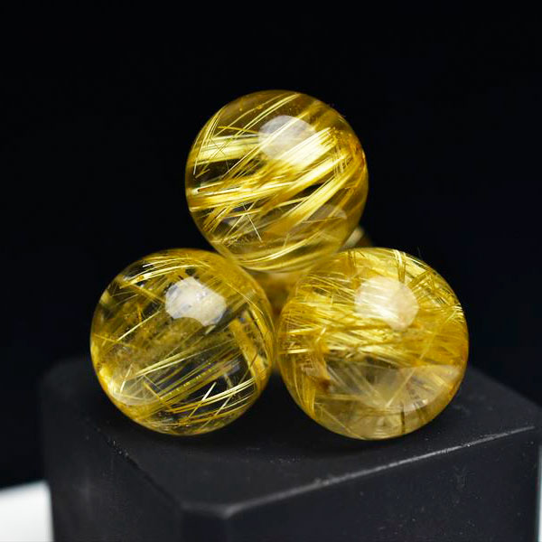 楽天市場】ゴールドルチル タイチンルチル AAAAA 粒売りビーズ 【約15