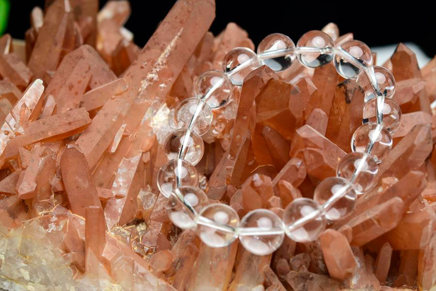 楽天市場】タンジェリンクォーツ 水晶 クラスター 原石 EXグレード