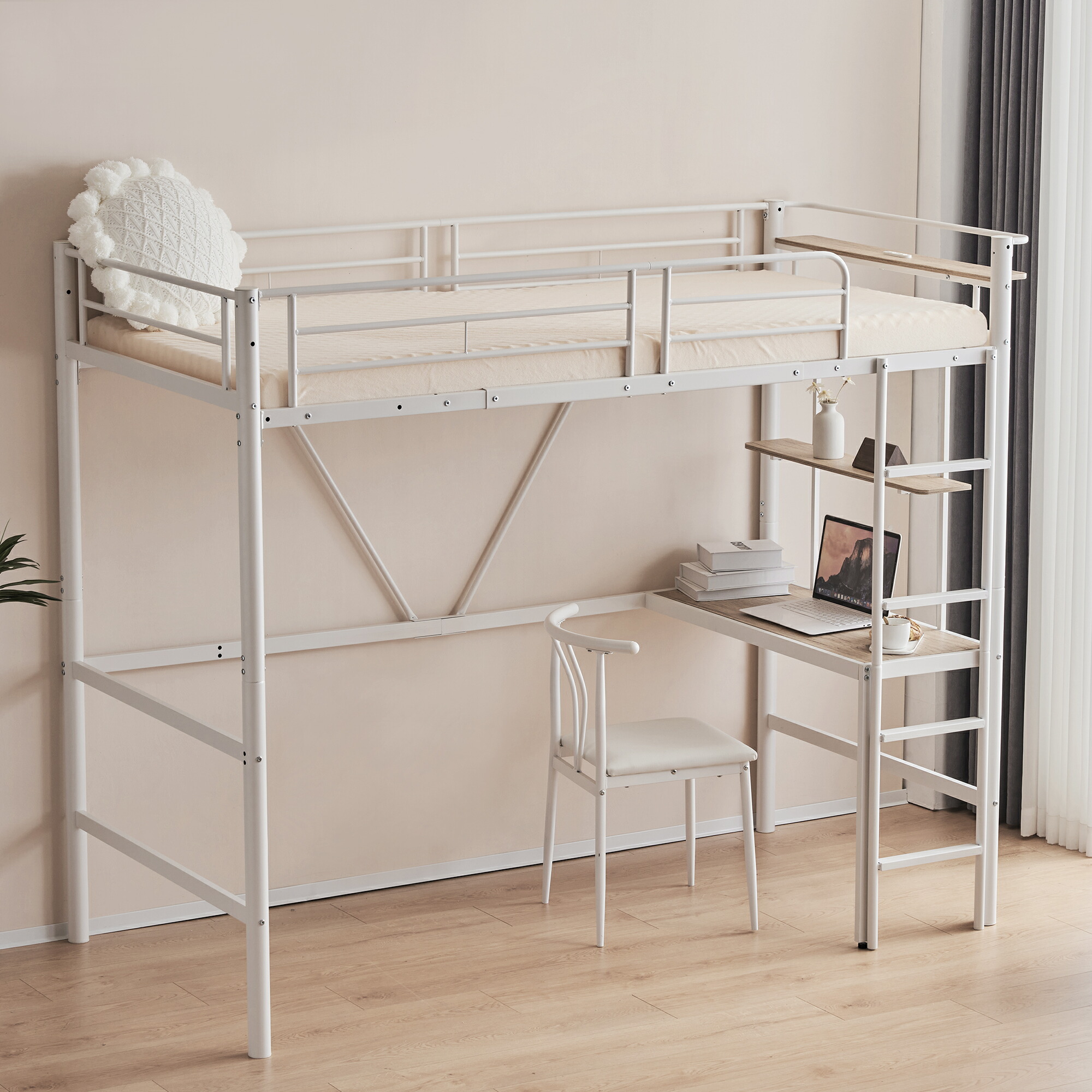 楽天市場】ロフトベッド シングル システムベッド パイプベッド 耐荷重