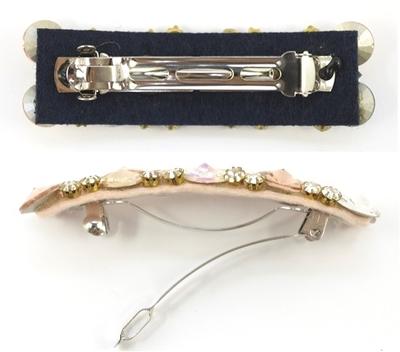 楽天市場】【残り1p】バレッタ スワロフスキー カットガラス スクエア