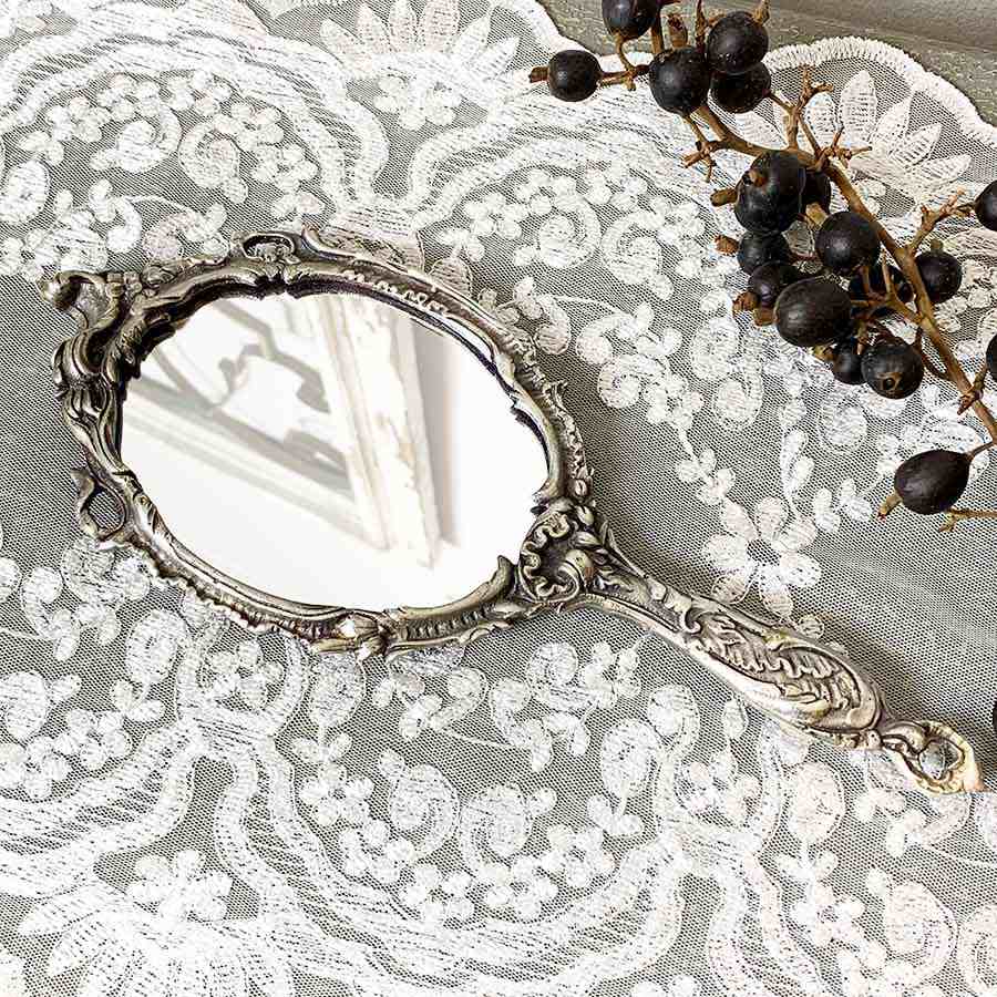 楽天市場】クラシックハンドミラー 手鏡 メイク 化粧鏡 真鍮 レトロ