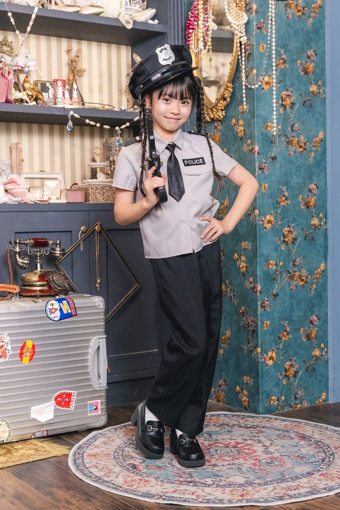 楽天市場】グレイポリスパンツ キッズ 140 [ポリス コスプレ グレー