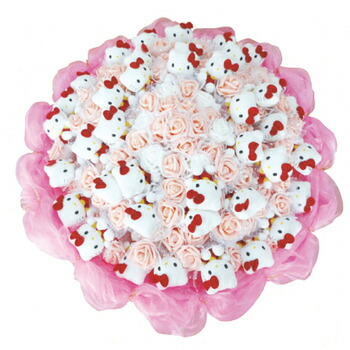 楽天市場】【取寄品】 ハローキティ ぬいぐるみブーケ 40本