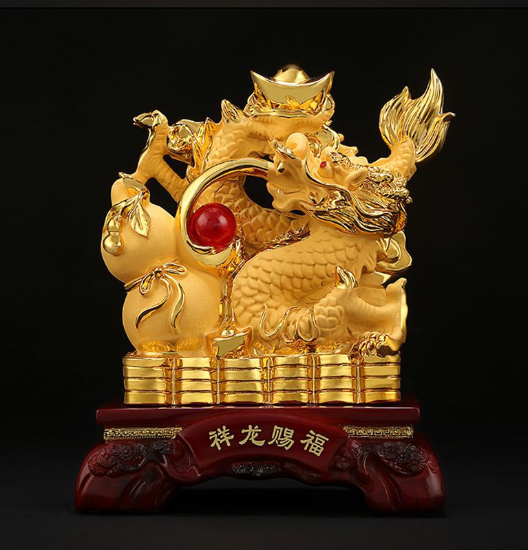 楽天市場】龍置物 昇運金龍 龍 五本爪 竜 龍神様 商売繁盛 風水グッズ