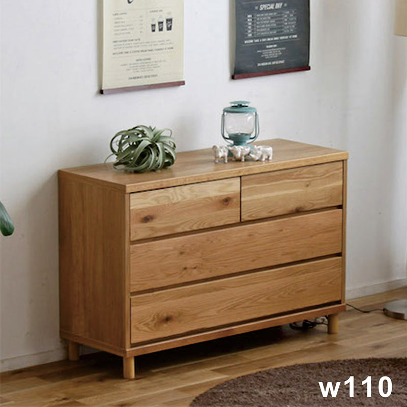 楽天市場】北欧 大川家具 ローチェスト 幅110cm 3段 タンス チェスト