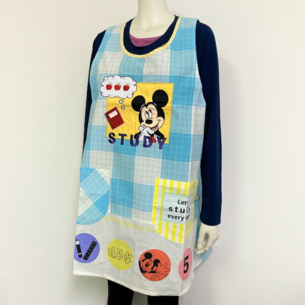 楽天市場】【メール便送料無料】ミッキーマウス エプロン STUDY 保育士