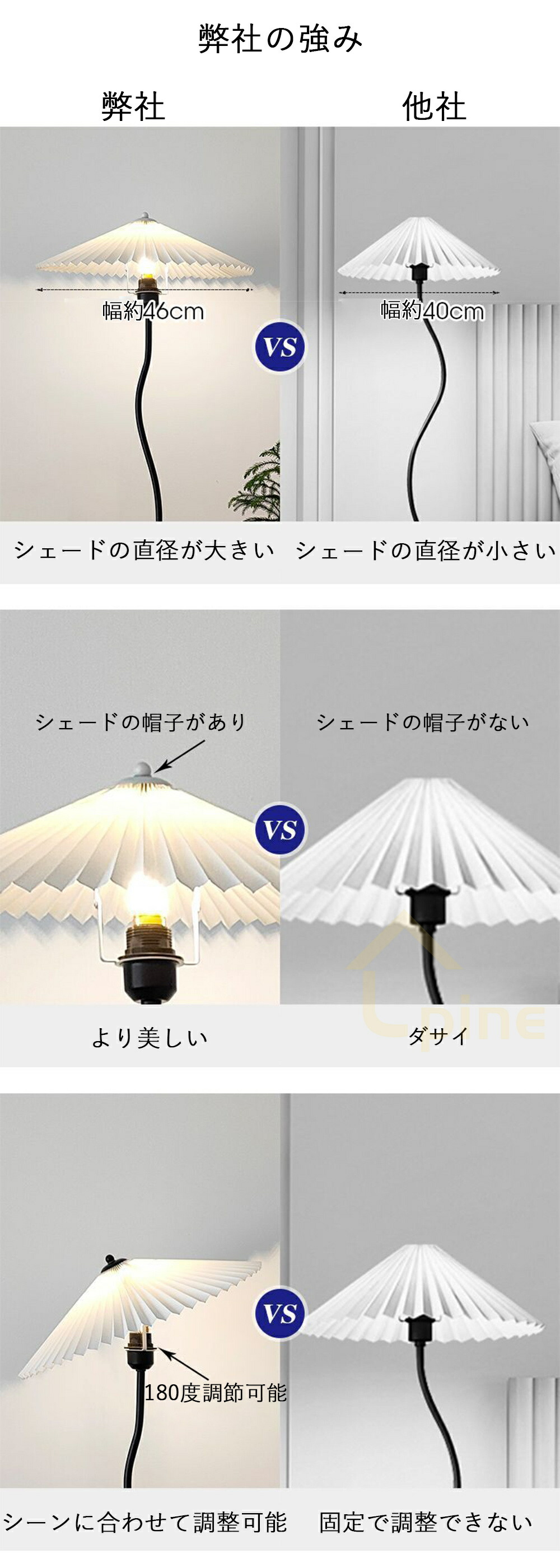 楽天市場】スタンドライト おしゃれ フロアライト リモコン 付き 間接