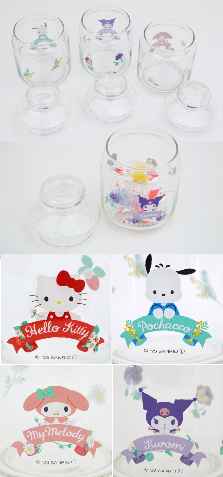 楽天市場】ガラスキャニスター キャンディポット ハローキティ