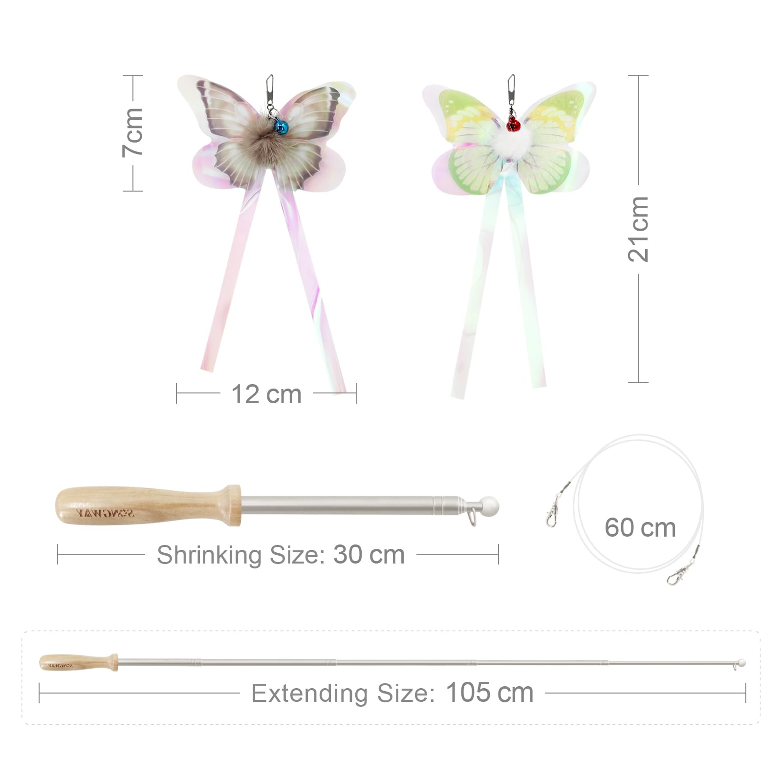 楽天市場】【送料無料】SONGWAY 猫おもちゃ 蝶々 ねこじゃらし