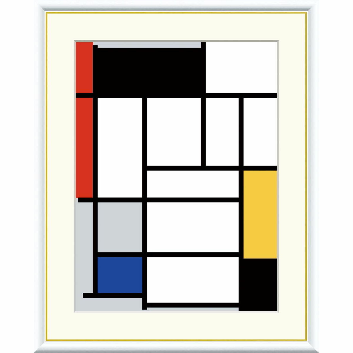 楽天市場】絵画 世界の名画 赤・黒・黄色・青・灰色のコンポジション