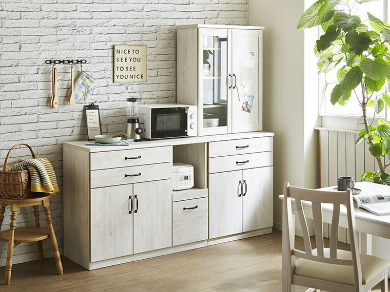 楽天市場】食器棚 キッチンボード 幅70 スリム 完成品 北欧