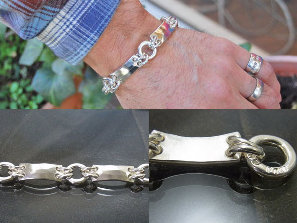 楽天市場】925 メンズ シルバーブレスレット ブレス 銀細工工房 銀細工