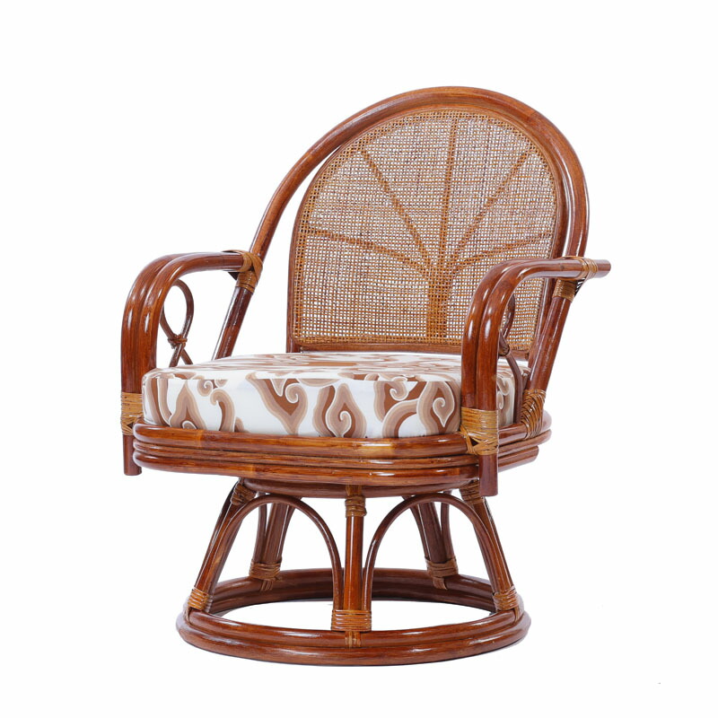 楽天市場】回転椅子 籐椅子 ラタン 籐 選べるクッション6種類 プリント