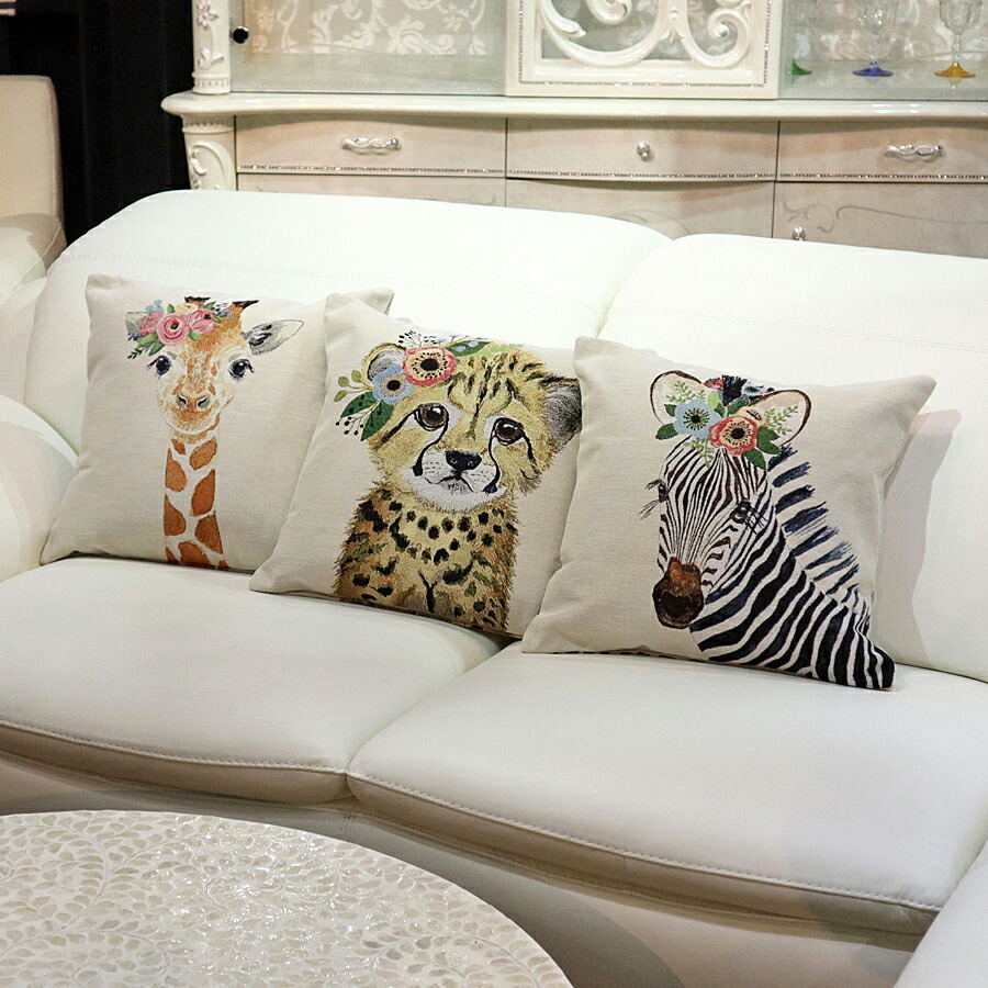 楽天市場】ポルトガルジャガード クッションカバー タタン 45×45ヒョウ