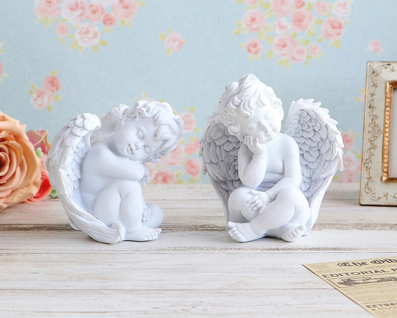 楽天市場】天使の置物 居眠りエンジェルホワイト エンジェル エンゼル