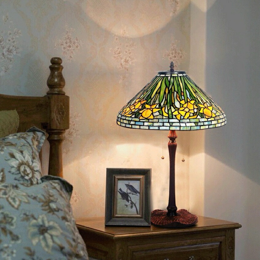 楽天市場】A016811高級ステンドグラスランプ ．卓上スタンド 豪華