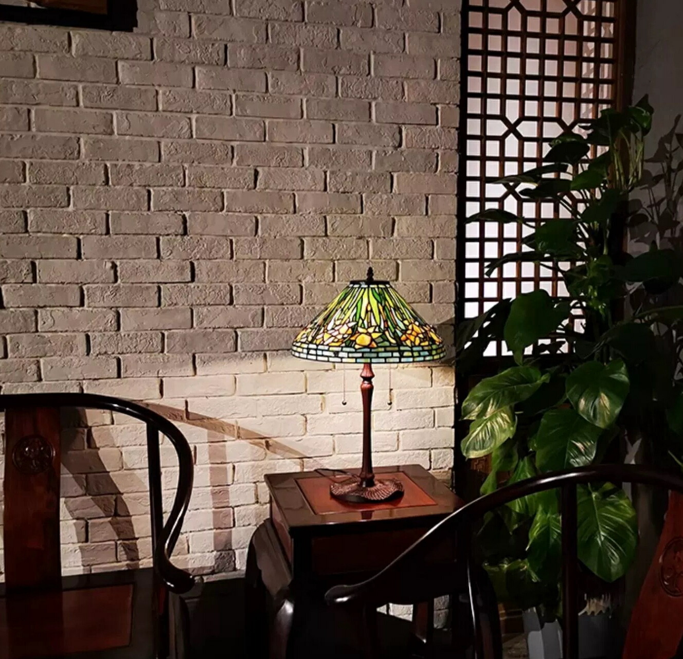 楽天市場】A016811高級ステンドグラスランプ ．卓上スタンド 豪華