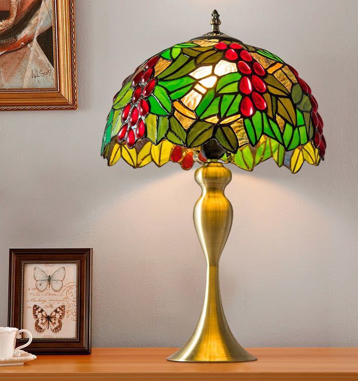 楽天市場】A010552ステンドグラスランプ 卓上スタンド 豪華テーブル
