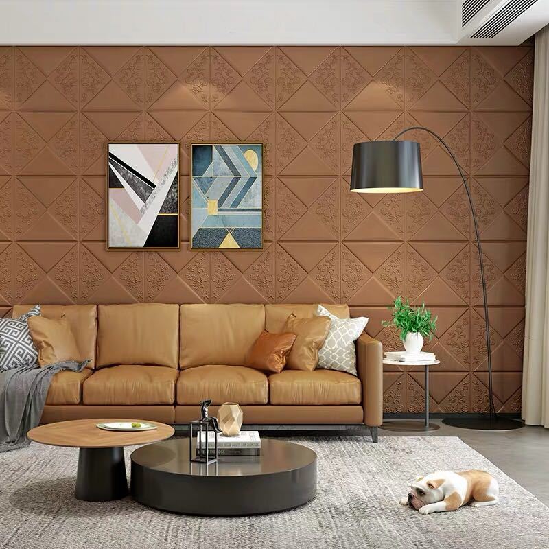 50枚 70cm×70cm 背景壁 3D立体レンガ模様壁紙 防水汚い防止カビ防止