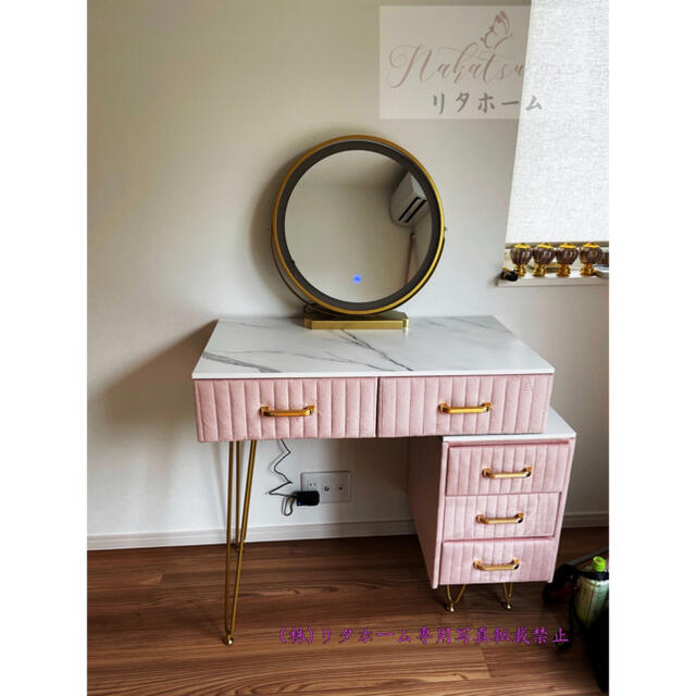 楽天市場】A049365ドレッサー 化粧台コンパクト メイク台 鏡台ミラー鏡