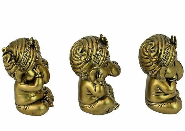 楽天市場】ヒンズー教 ガネーシャ神 「見ざる聞かざる言わざる」三猿