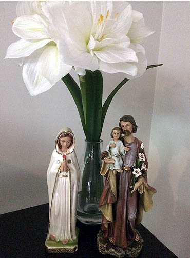 楽天市場】聖ヨセフと神の御子イエス・キリスト像 カトリック教会 祭壇