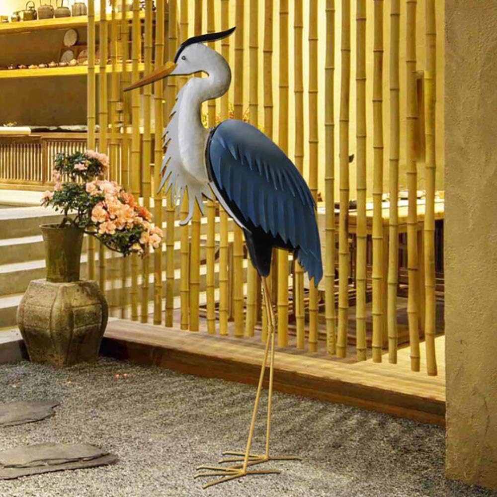 楽天市場】パティオ ガーデン用 立っているアオサギ（青鷺）小型 金属
