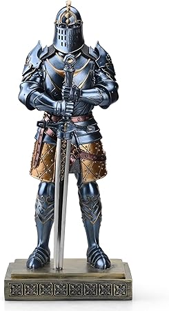楽天市場】中世の騎士像 王の衛兵装飾彫刻ポリレジン製騎士剣士鎧彫像