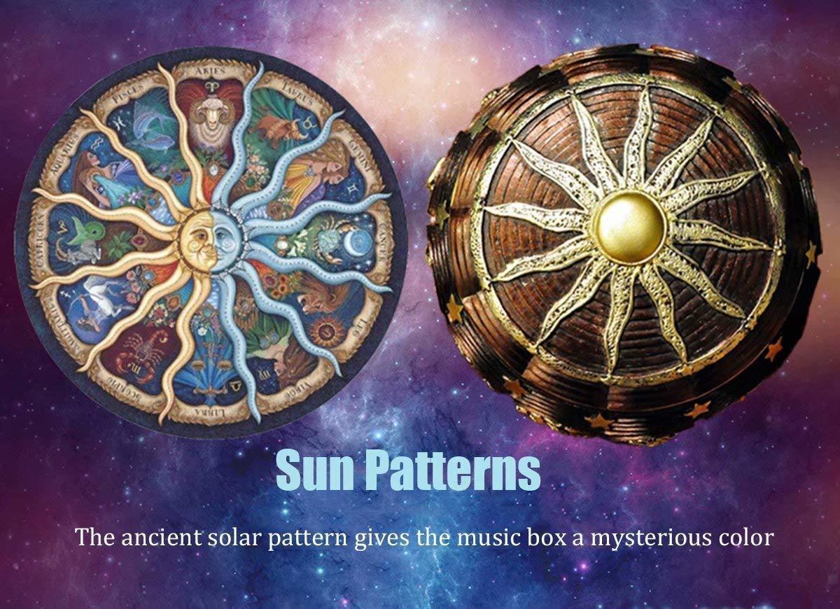 楽天市場】LEDライトがきらめく、12座の星座の女神が回転する