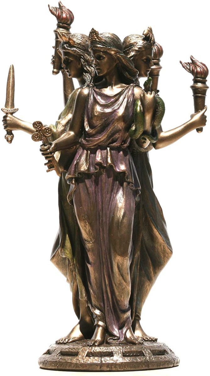 楽天市場】ヘカテー古代ギリシャ 魔法の女神像 ブロンズ風彫像/ 死の