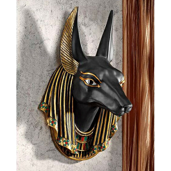 楽天市場】古代エジプトアヌビス神 頭部 彫像インテリア 壁掛け仮面