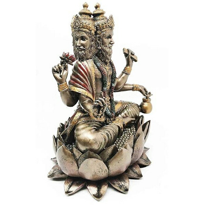 楽天市場】ヒンドゥー教 創造神 蓮の王座に座る ブラフマー神 彫刻
