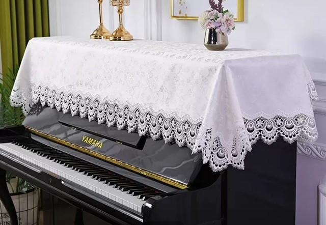 楽天市場】アップライトピアノカバー 90X220cm レース刺繍 ホワイト
