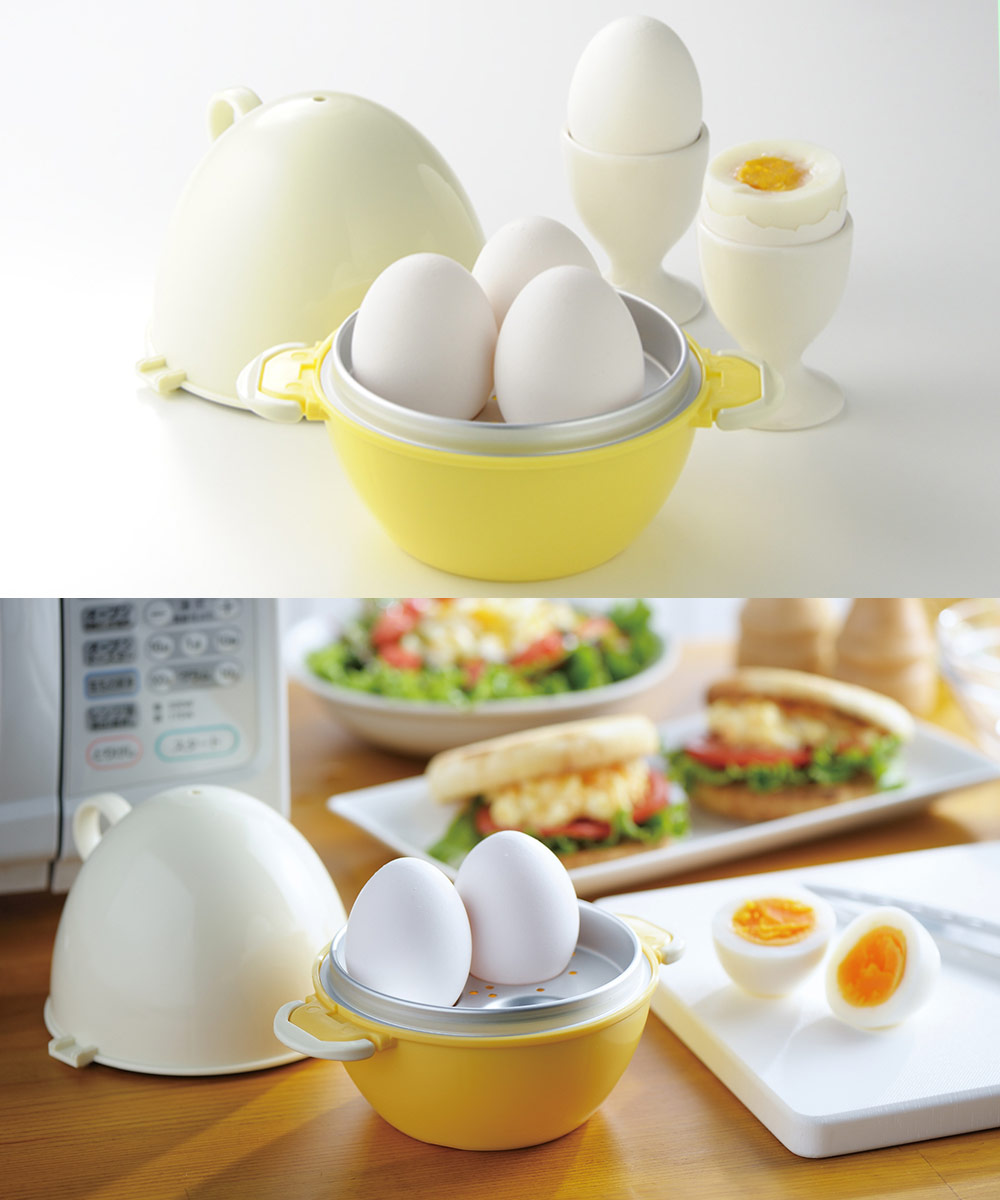 楽天市場】ゆで卵調理器 3個分 日本製 レンジでかんたんたまごじょうず