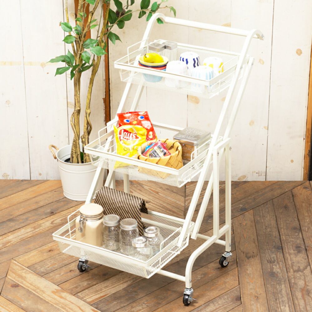 楽天市場】マルチワゴン ROBUST NK-380 収納 ラック キッチンワゴン