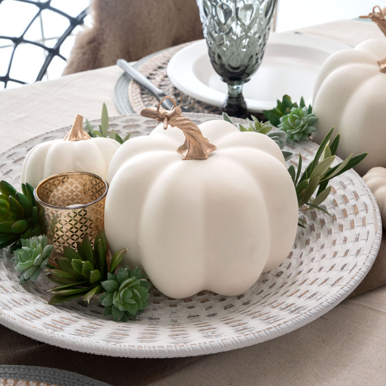 楽天市場】パンプキン オブジェ ホワイト Mサイズ 大きい オーナメント