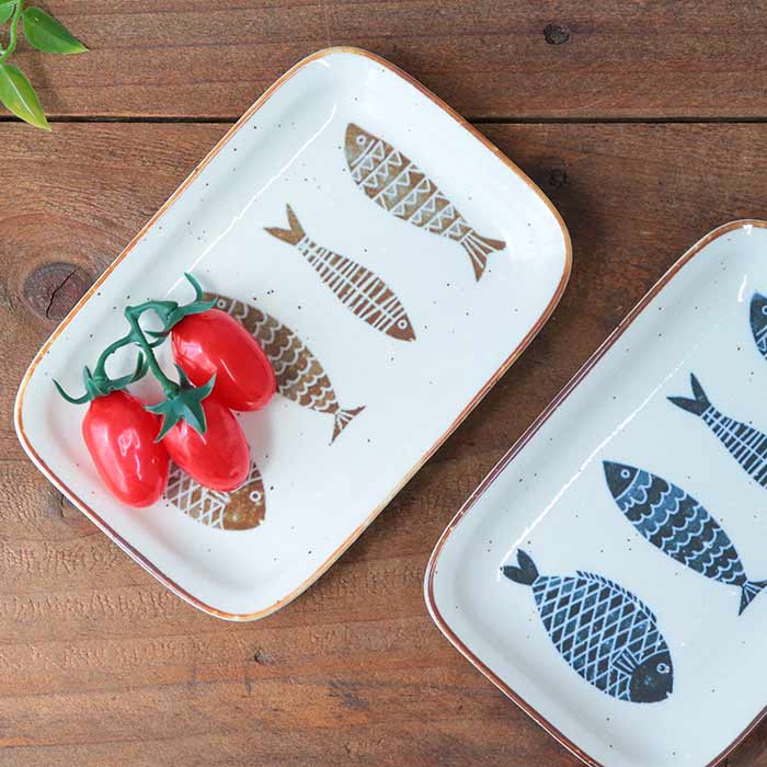 楽天市場】魚器 トットキ 角小皿 2色展開 | 長皿 角皿 長角皿 日本製