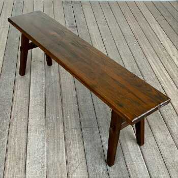 楽天市場】ベンチ 木製ベンチ 椅子 長椅子 イス タモ無垢 浮作り仕上げ