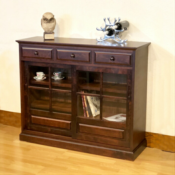 楽天市場】サイドボード 食器棚 茶棚 日本製 国産家具 北海 民芸家具