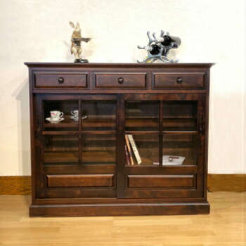 楽天市場】サイドボード 食器棚 茶棚 日本製 国産家具 北海 民芸家具