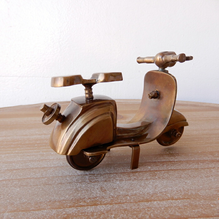 楽天市場】真鍮 置物 ブラス Brass レトロ 装飾品 スクーター バイク