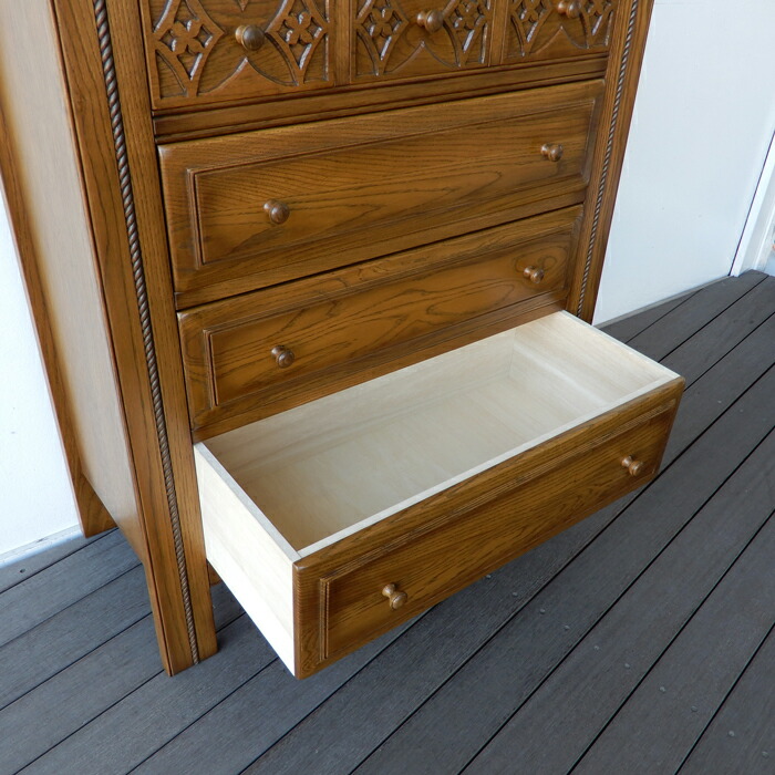 楽天市場】チェスト ナラ無垢 おしゃれ 彫刻 幅90 高さ98 日本製 国産