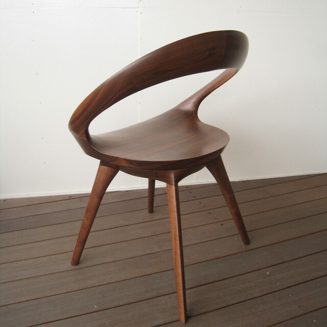 楽天市場】ダイニングチェア 回転チェア 無垢 ウォールナット無垢 日本